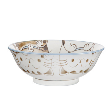 MORITOKU碗/碟/盤】moritoku 水晶貓家用陶瓷卡通餐具日式創(chuàng)意拉面碗藍(lán)色 .