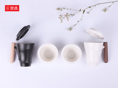 【 中國白&middot;哲選 】波動&middot;個人辦公杯 陶瓷產品 高溫燒制