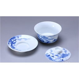 景德鎮(zhèn)手繪青花 山水蓋碗 三才子 敬茶碗 陶瓷功夫茶具 精品 福卡商城